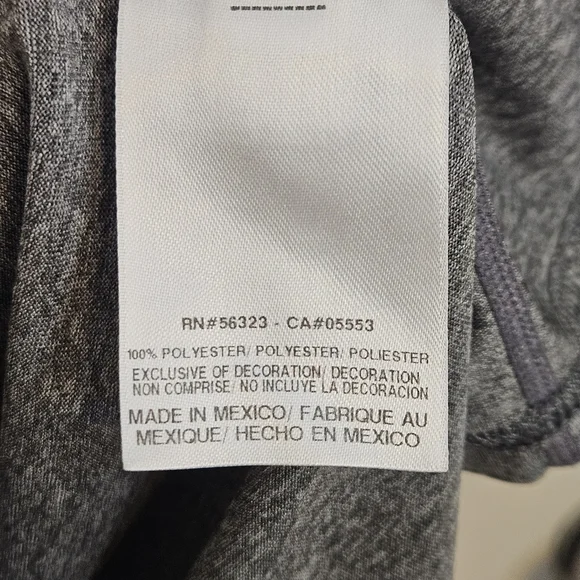 Nike Men’s Large Grey Dri-Fit Athletic Shirt – 100% Polyester Stretch Tee - Picture 8 of 9